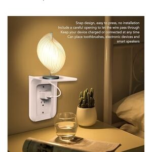 Modern Wall Outlet Shelf with Light